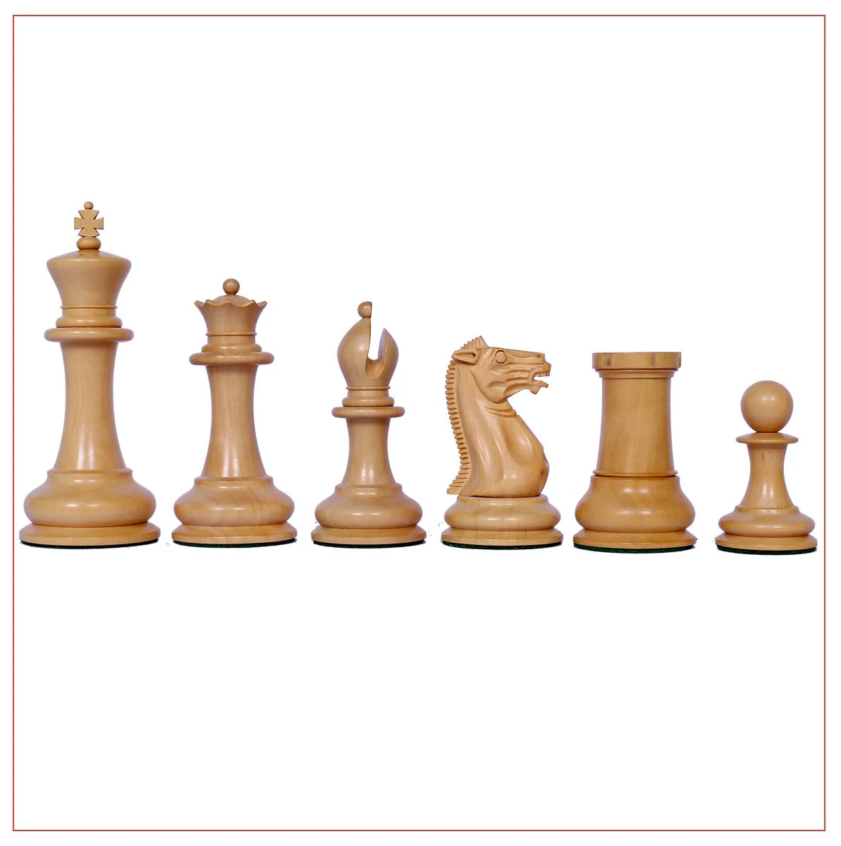Jaques Reproduction 4.4" Circa 1850-55 Staunton Natural/Ebony Chess Set - Image 3