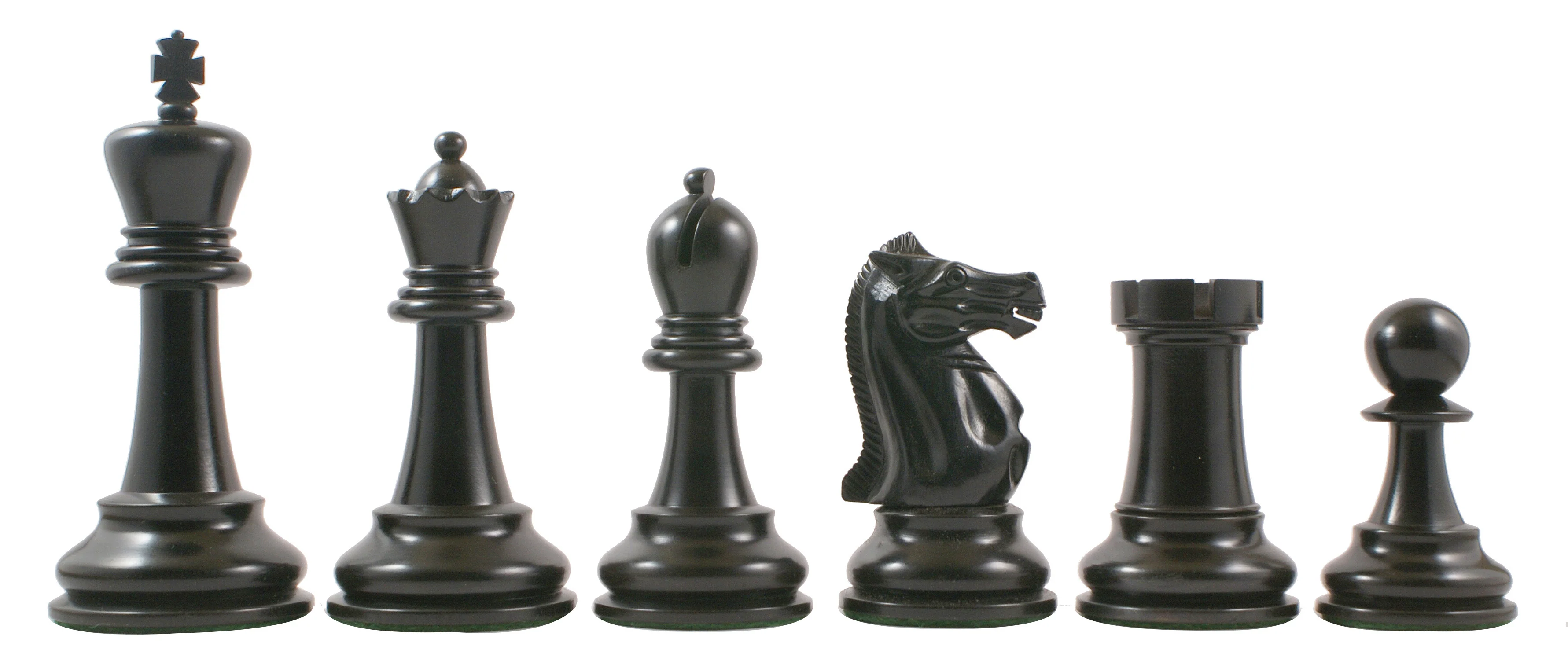 Jaques Reproduction 4" Circa 1900-05 Staunton Chess Set Antiqued/Ebonised Boxwood - Image 7
