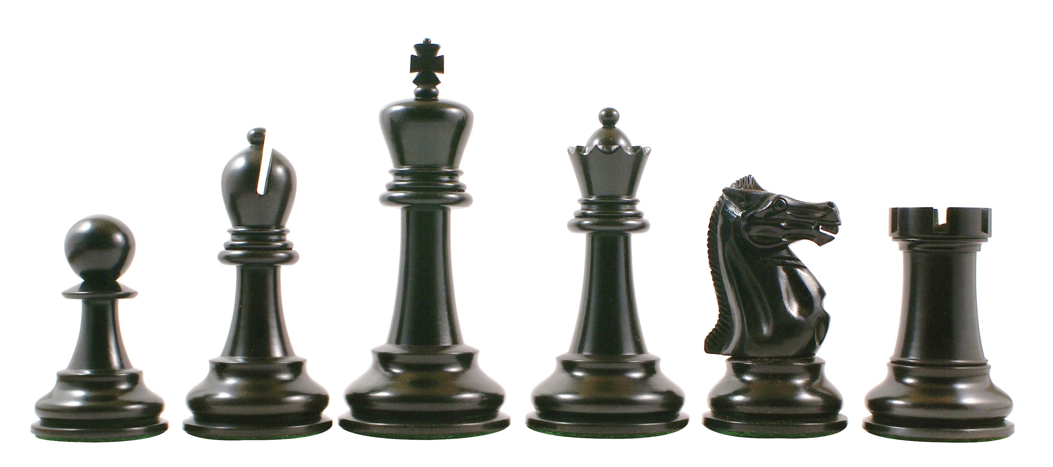 Jaques Reproduction 4" Circa 1900-05 Staunton Chess Set Antiqued/Ebonised Boxwood - Image 8