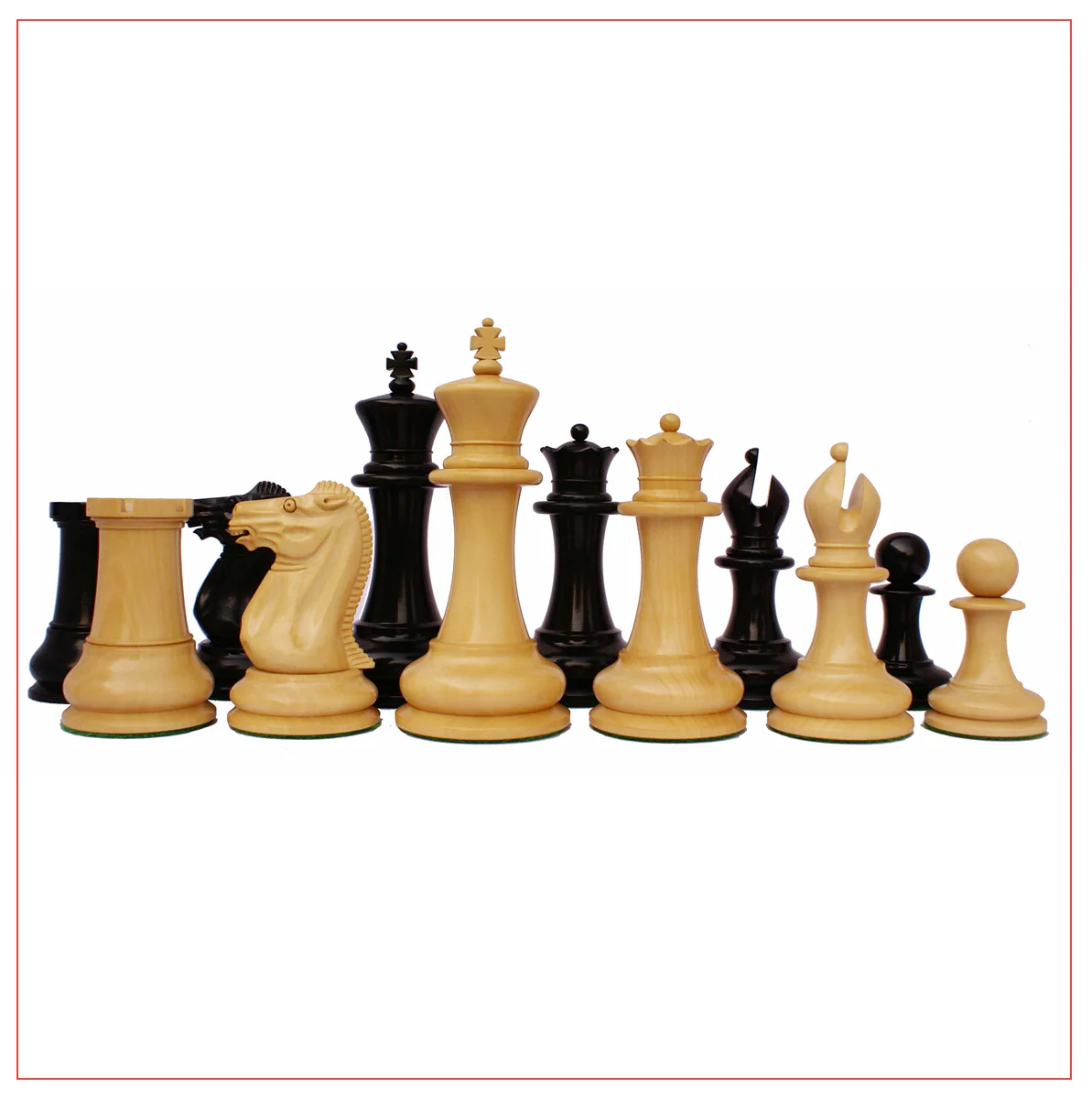 Jaques Reproduction Circa 1870-75 Staunton Chessmen With Presentation Box - Image 3