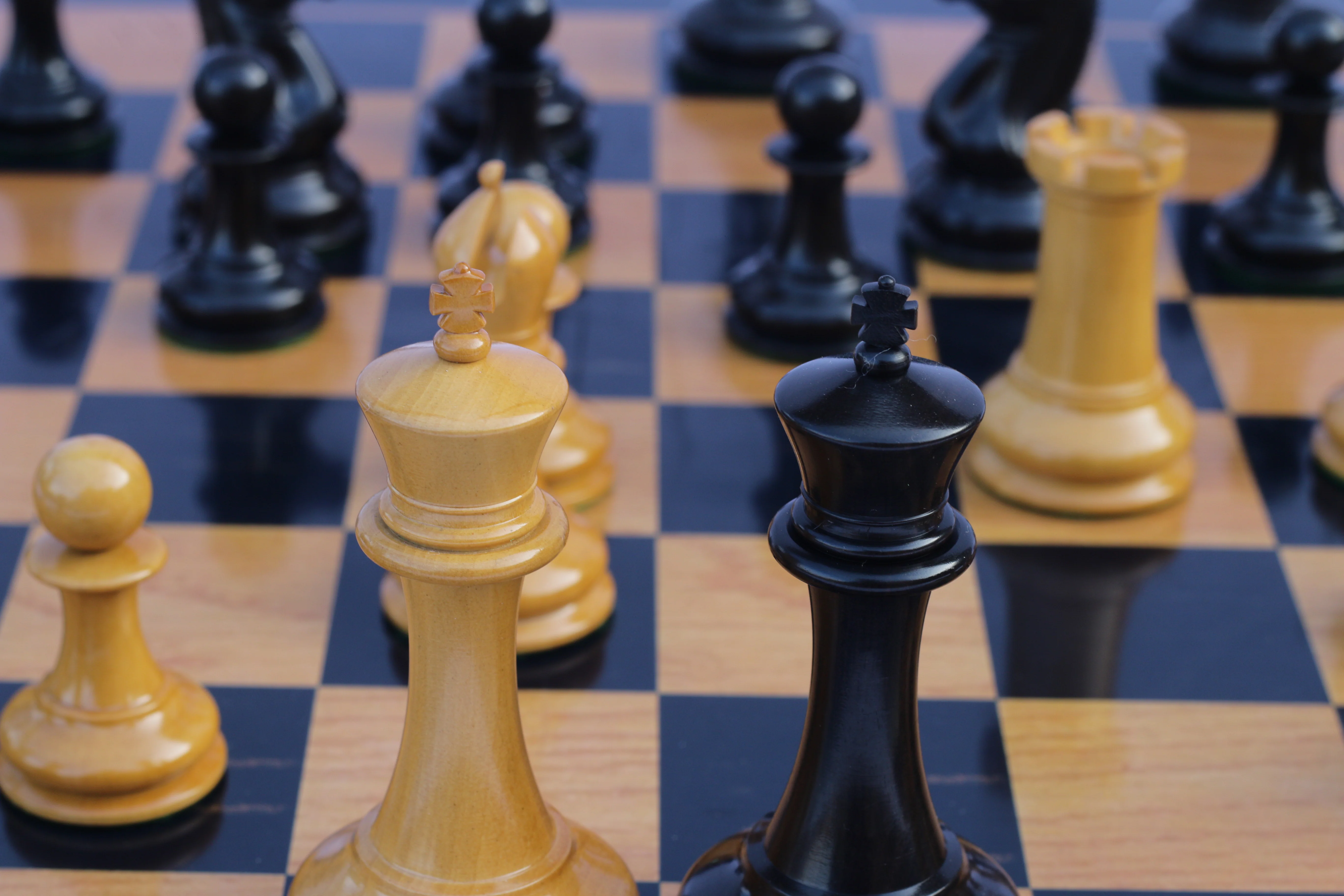 Morphy Cooke 1849-50 Vintage Reproduction 4.4" Antiqued Look Chess Set - Image 23