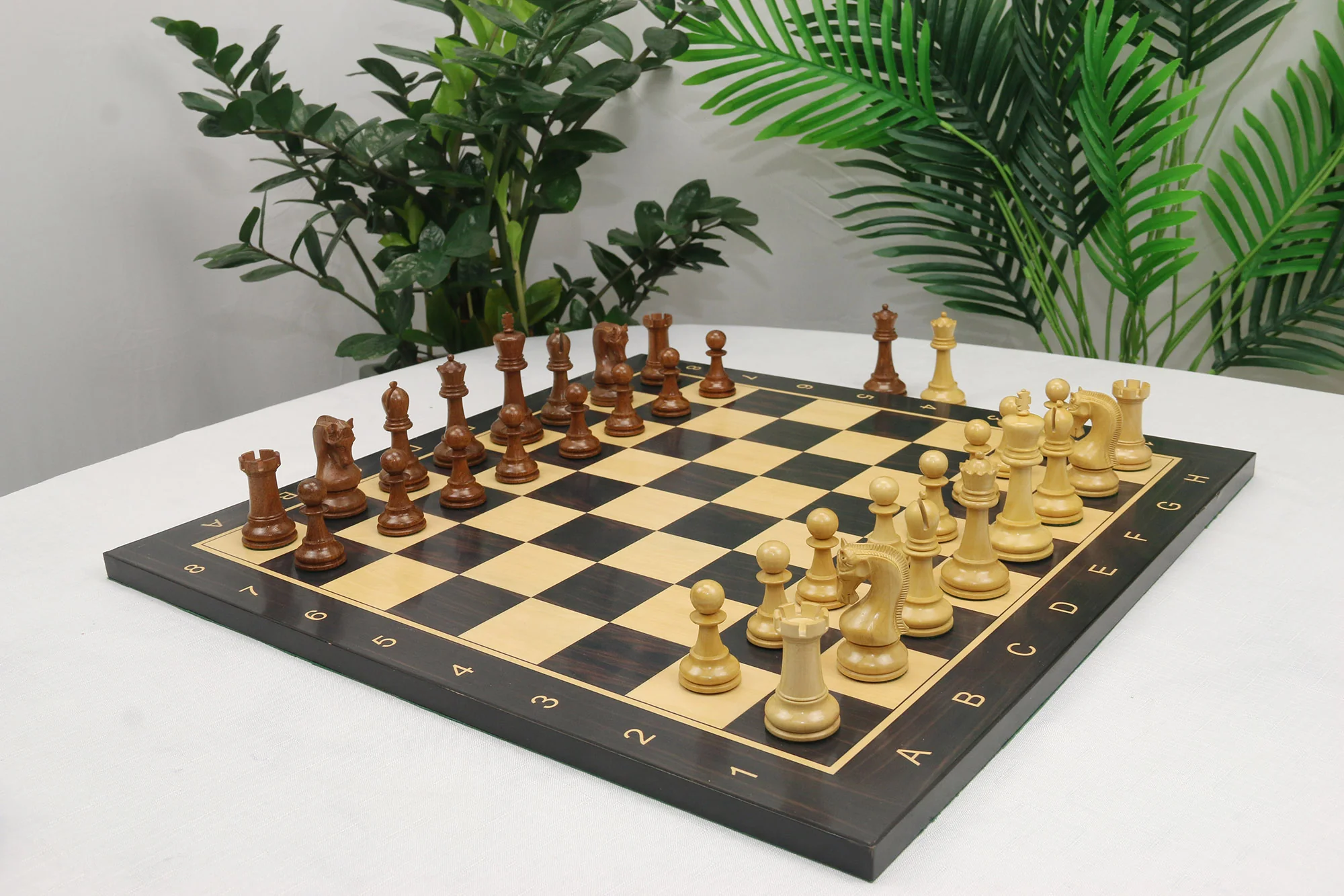Leningrad Series 4"  Staunton Chess set in Golden Rosewood & Boxwood - Image 27