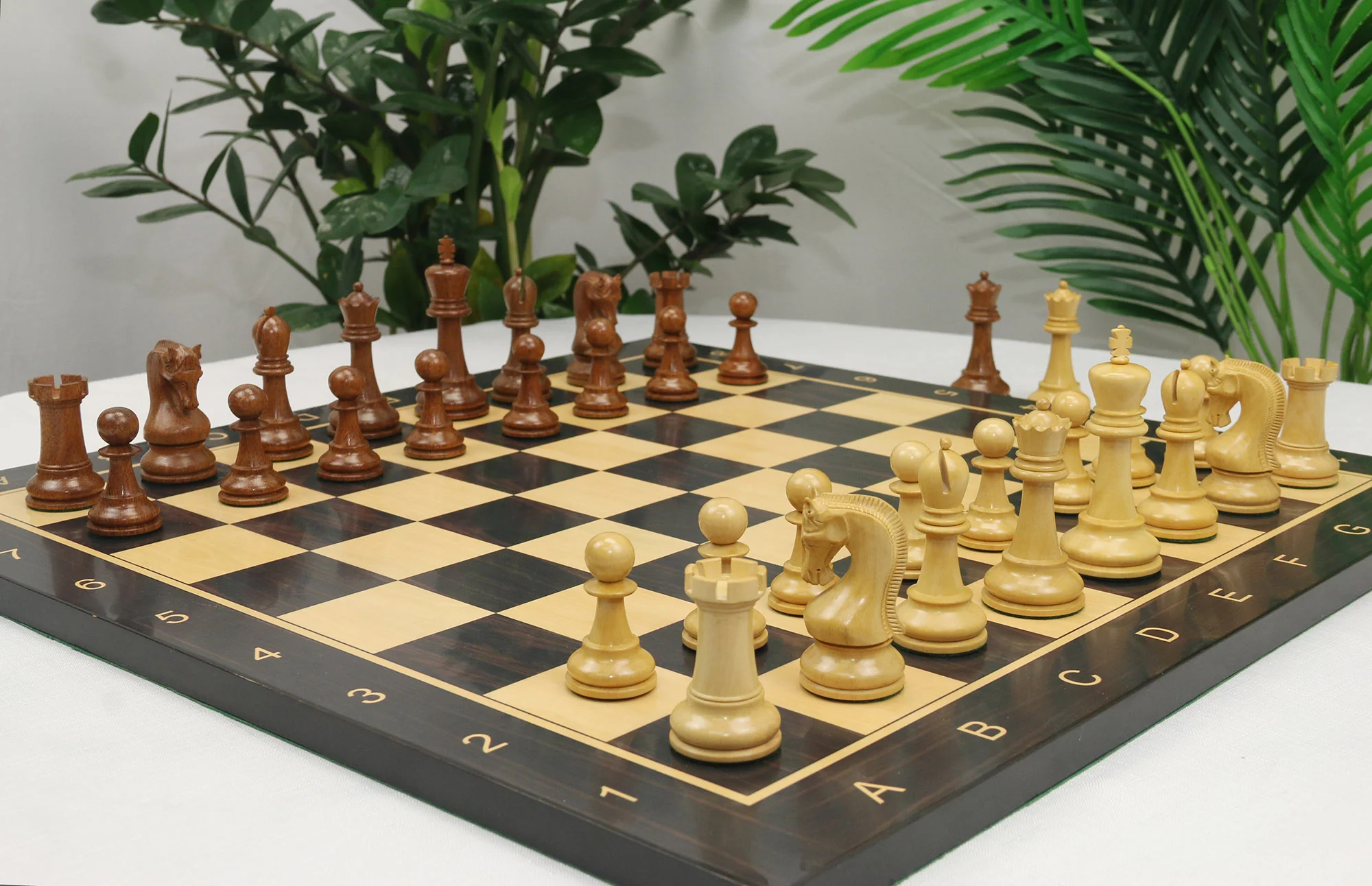 Leningrad Series 4"  Staunton Chess set in Golden Rosewood & Boxwood - Image 28
