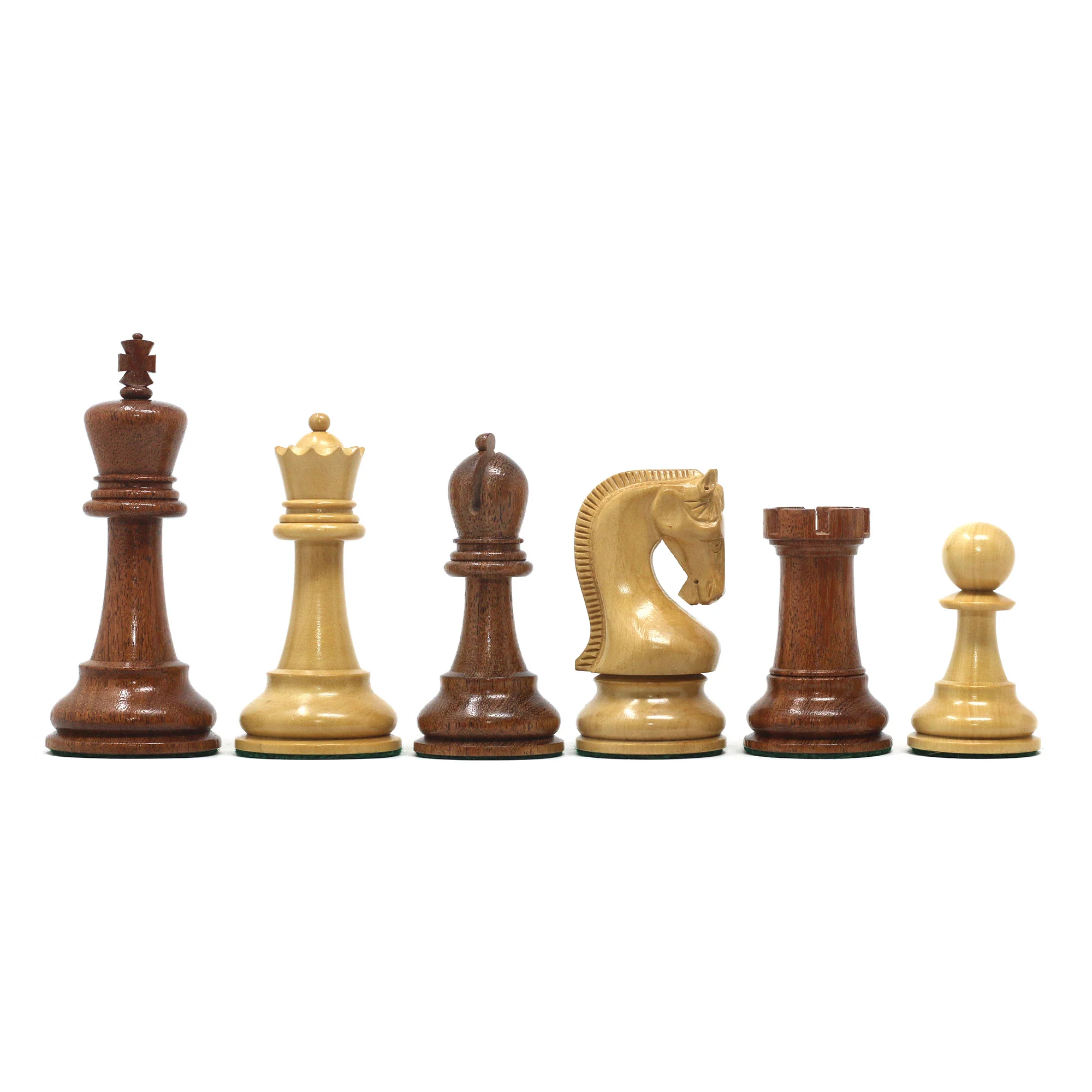 Leningrad Series 4"  Staunton Chess set in Golden Rosewood & Boxwood - Image 4