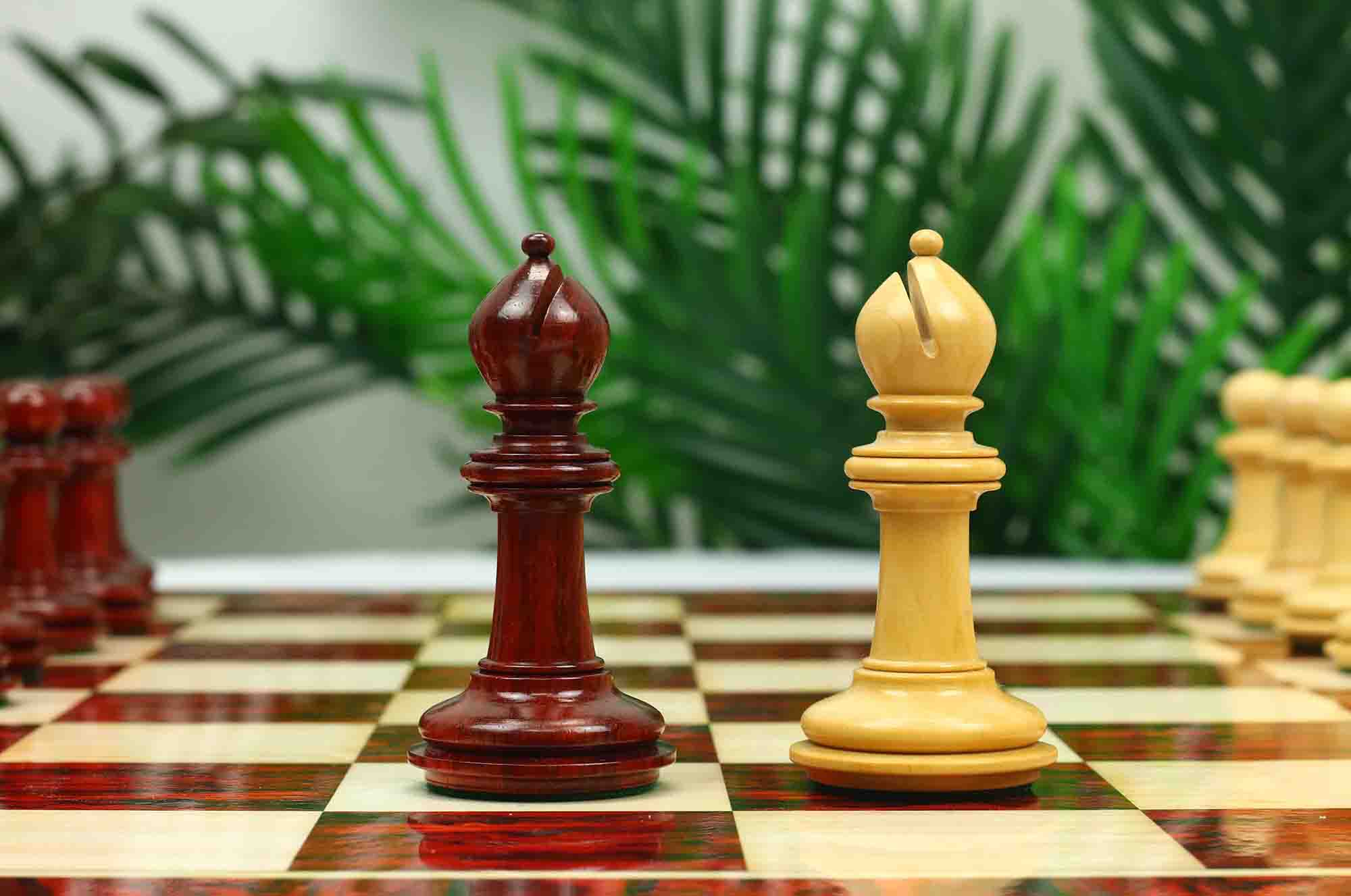 Macedon Series Luxury Staunton 4.4" Boxwood and Bud Rosewood wood Chess set - Image 10