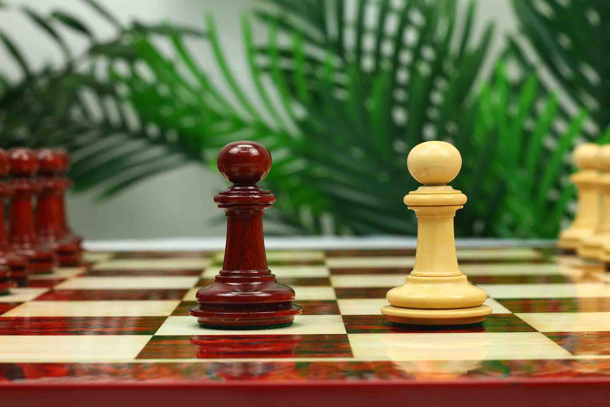 Macedon Series Luxury Staunton 4.4" Boxwood and Bud Rosewood wood Chess set - Image 13