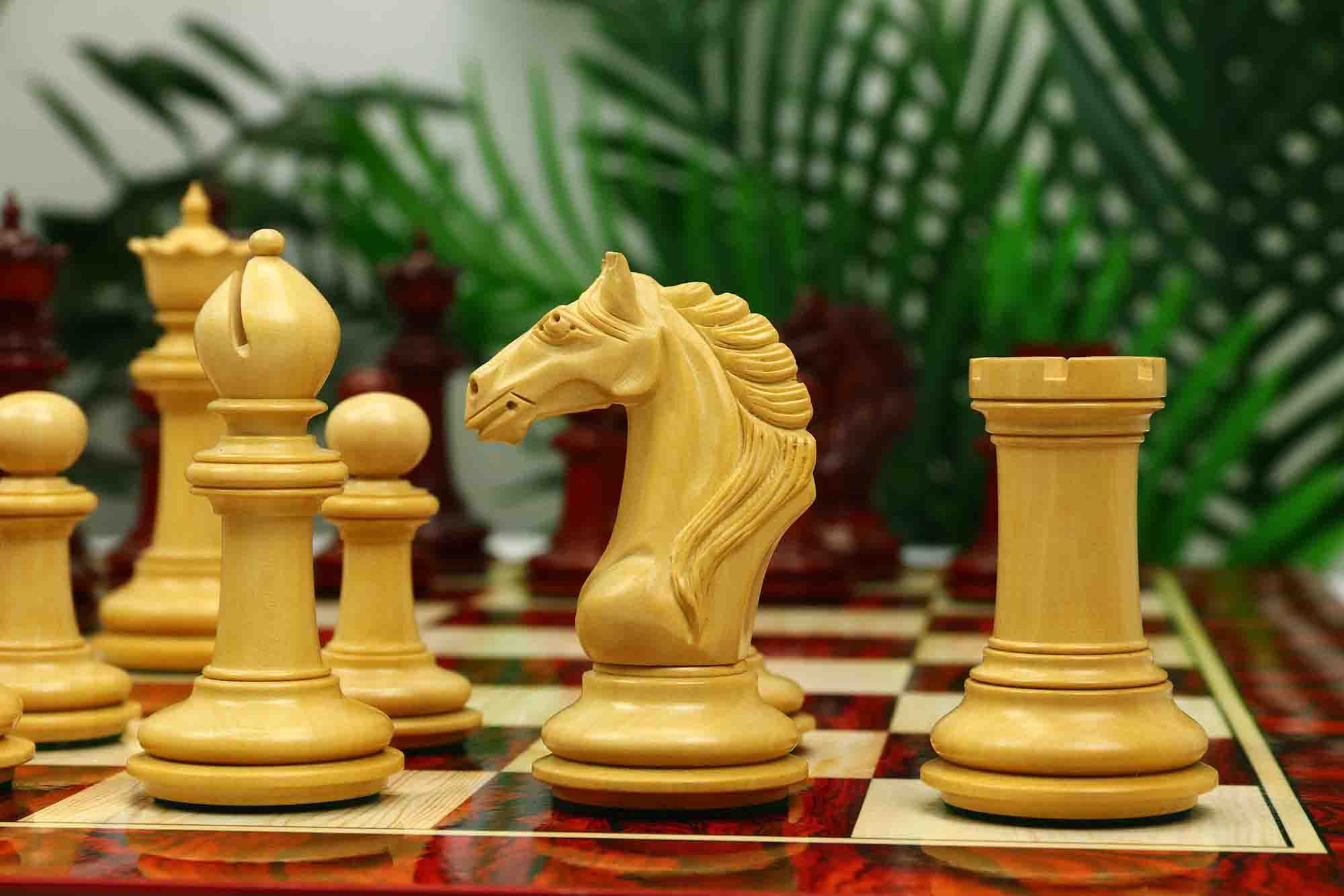 Macedon Series Luxury Staunton 4.4" Boxwood and Bud Rosewood wood Chess set - Image 22