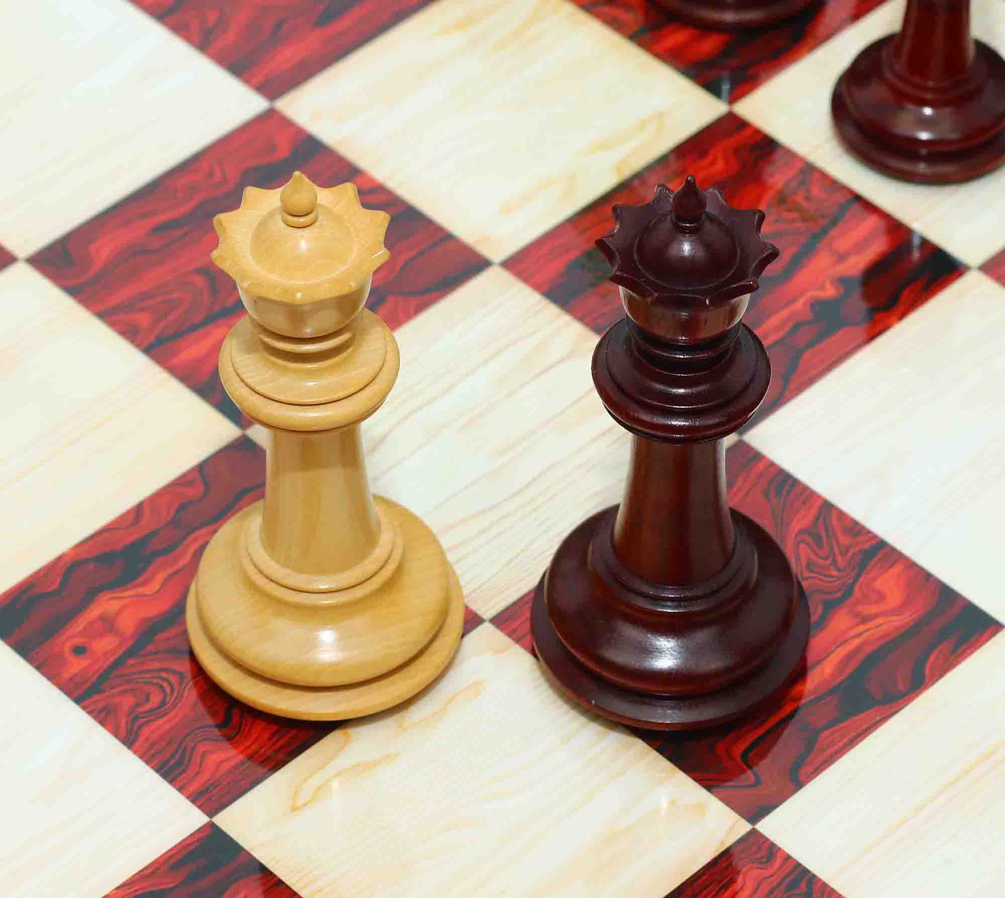 Macedon Series Luxury Staunton 4.4" Boxwood and Bud Rosewood wood Chess set - Image 24