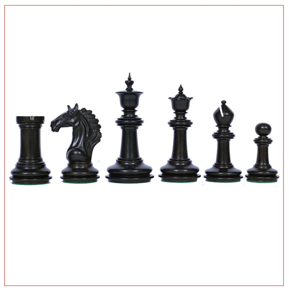Mecadon Series 4.4" Ebony Wood Staunton Chess Set - Image 12