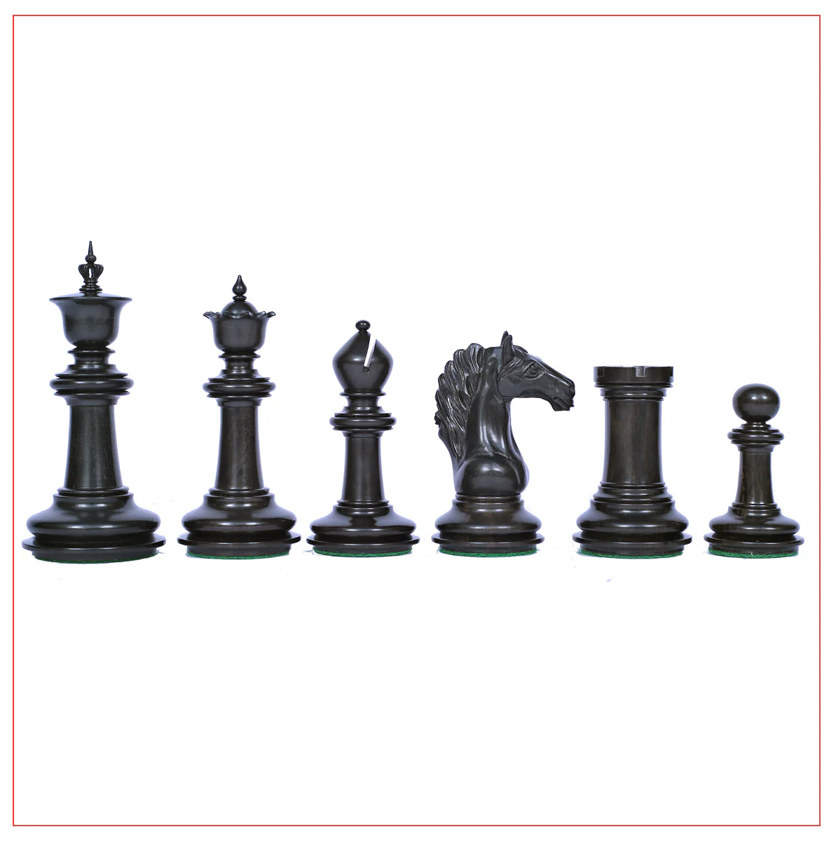 Mecadon Series 4.4" Ebony Wood Staunton Chess Set - Image 13