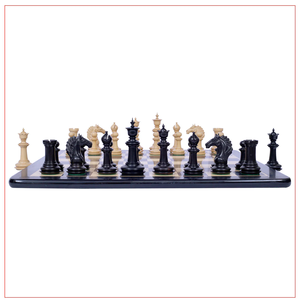 Mecadon Series 4.4" Ebony Wood Staunton Chess Set - Image 2