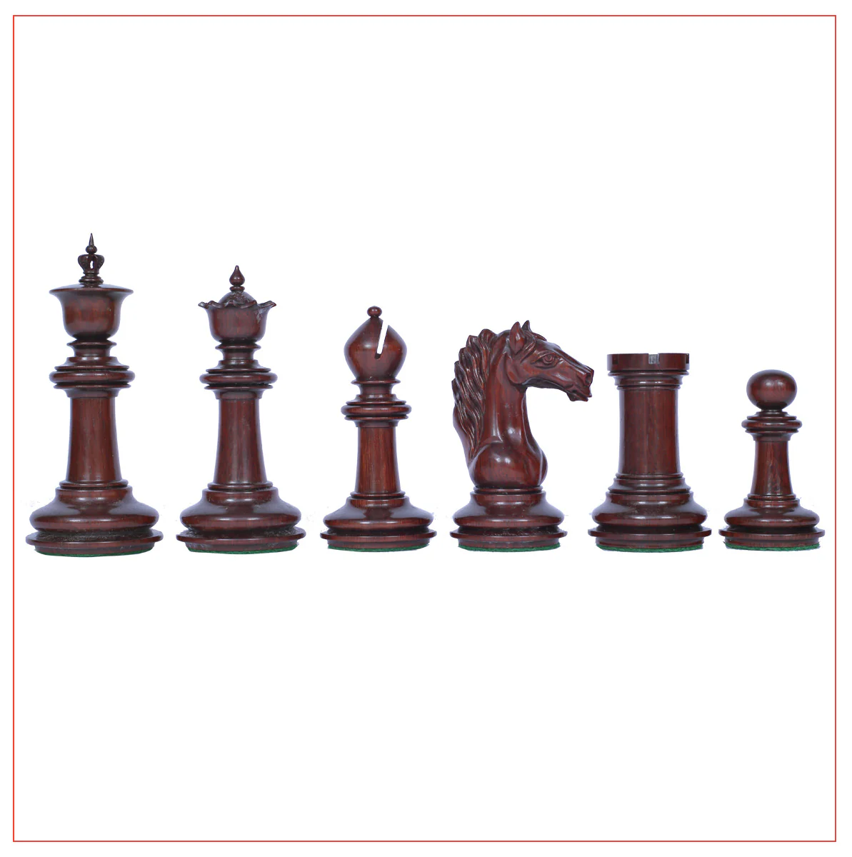 Mecadon Series 4.4" Padouk Wood Staunton Chess Set - Image 5