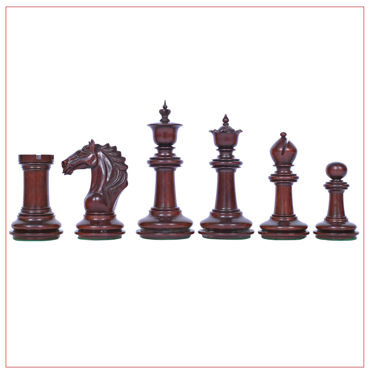 Mecadon Series 4.4" Padouk Wood Staunton Chess Set - Image 6