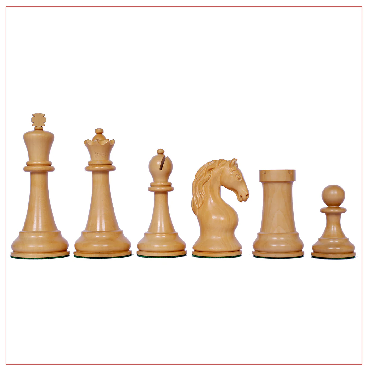 Piatigorsky 1865 Reproduction 4.5" Staunton Chess Set - Image 6