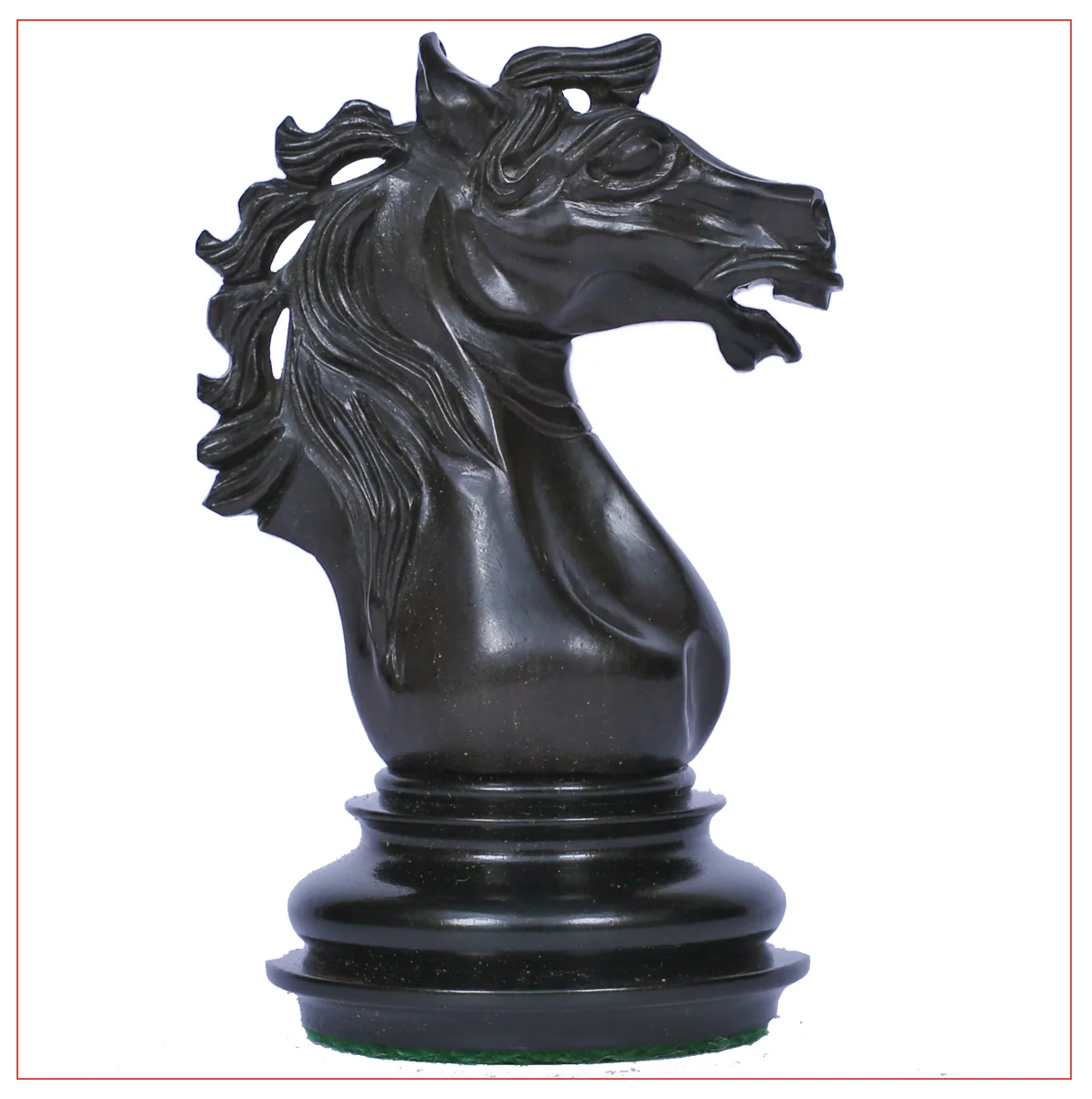 Regal Series 4" Ebony Wood Staunton Chess Set with Board - Image 7