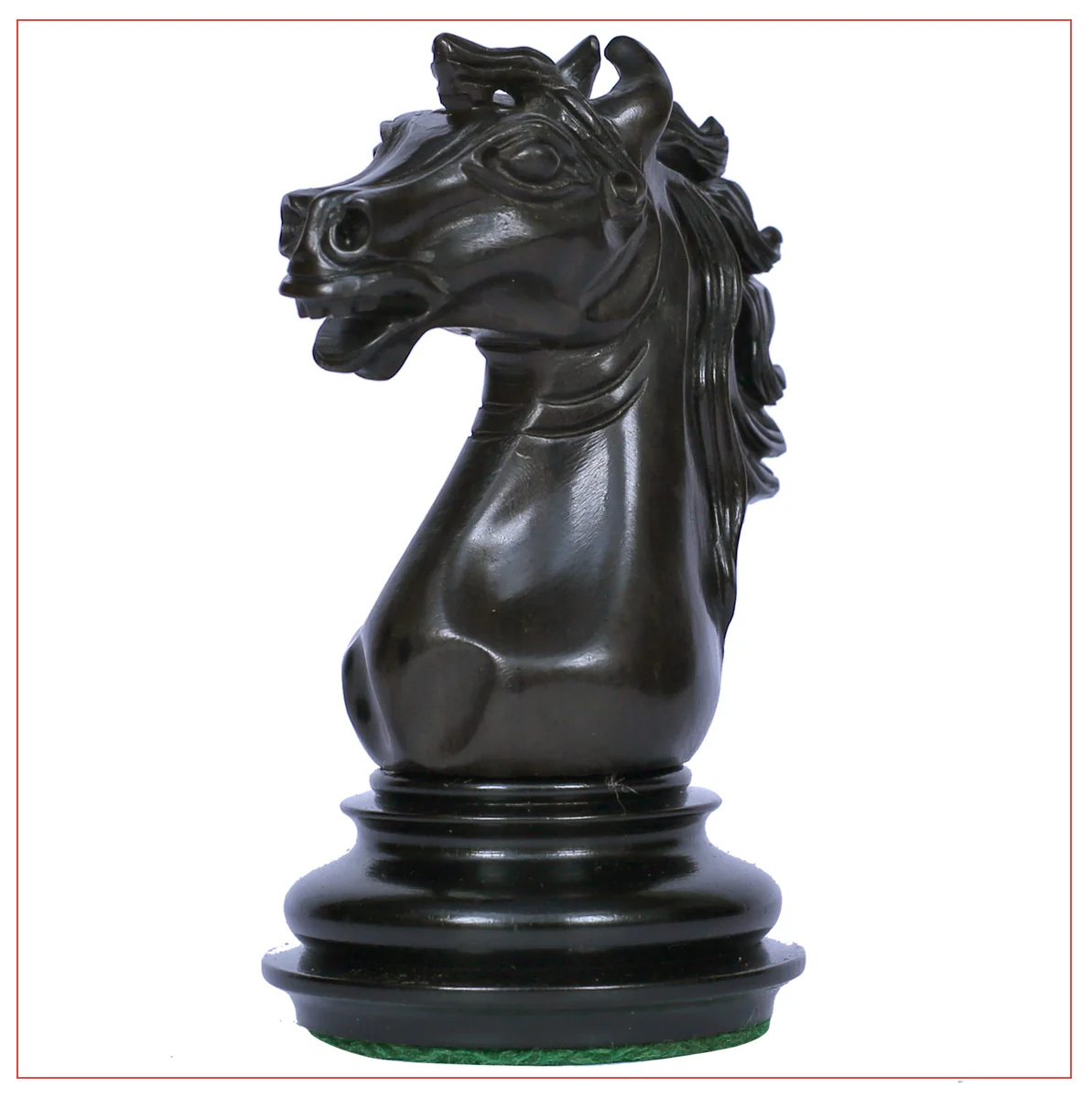 Regal Series 4" Ebony Wood Staunton Chess Set with Board - Image 8