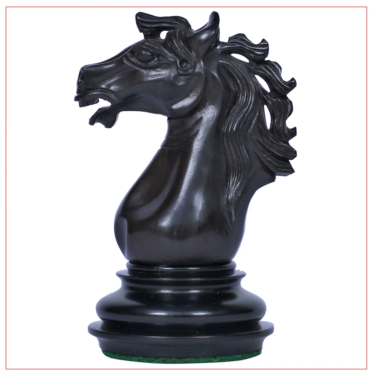 Regal Series 4" Ebony Wood Staunton Chess Set with Board - Image 9