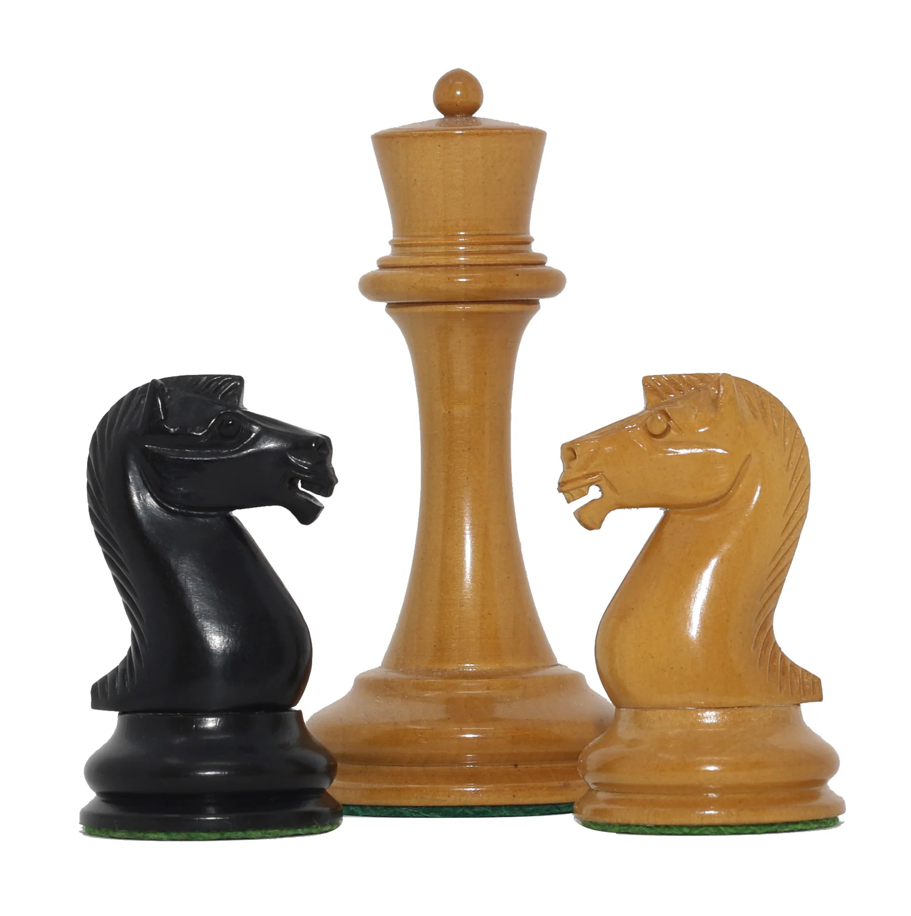 Reproduction Vintage B & Co 1860s Antique Chess Set in Ebony / Antiqued Box wood - 4" King - Image 11