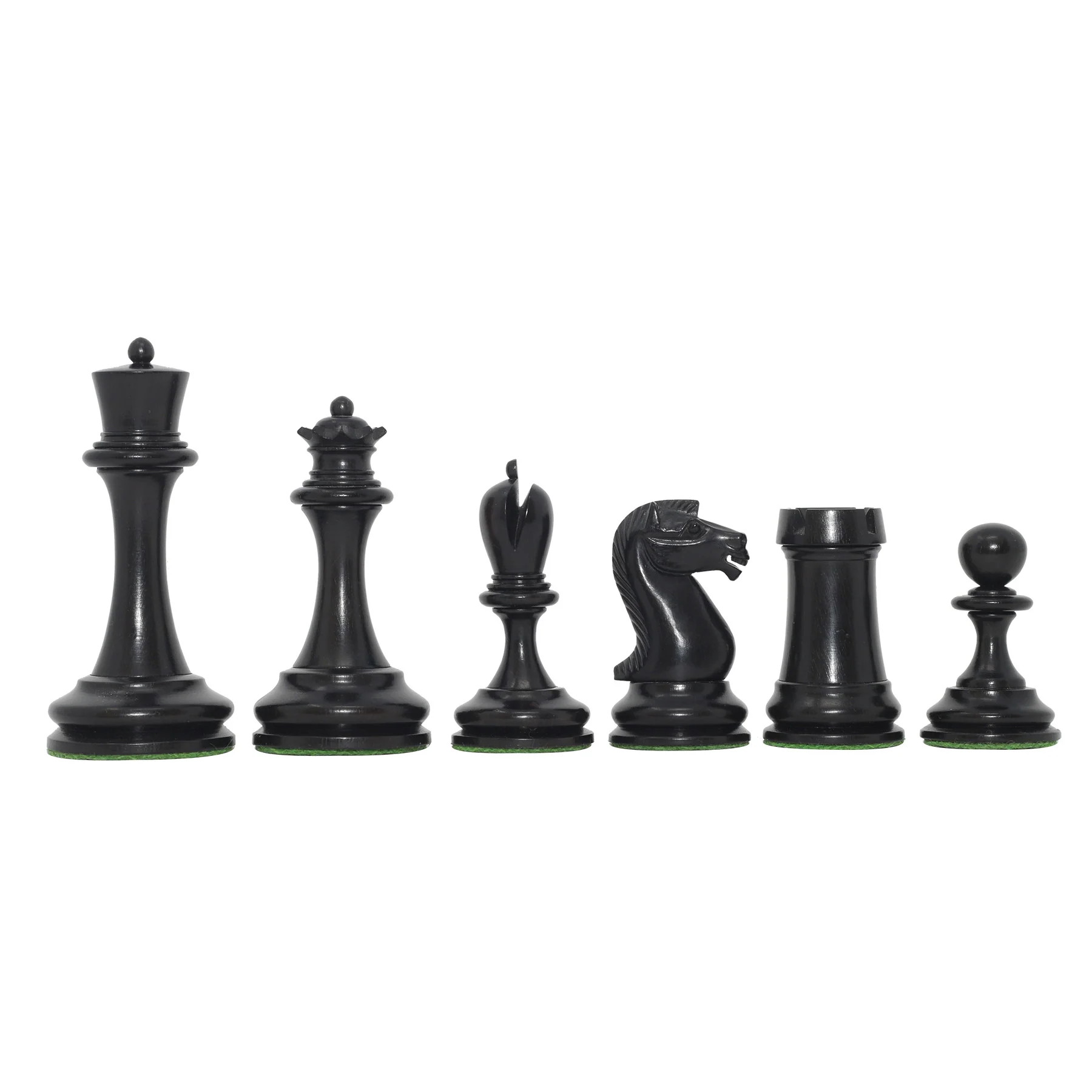 Reproduction Vintage B & Co 1860s Antique Chess Set in Ebony / Antiqued Box wood - 4" King - Image 12