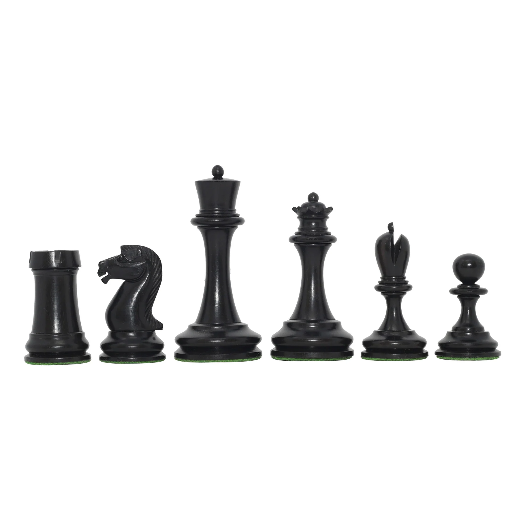 Reproduction Vintage B & Co 1860s Antique Chess Set in Ebony / Antiqued Box wood - 4" King - Image 8