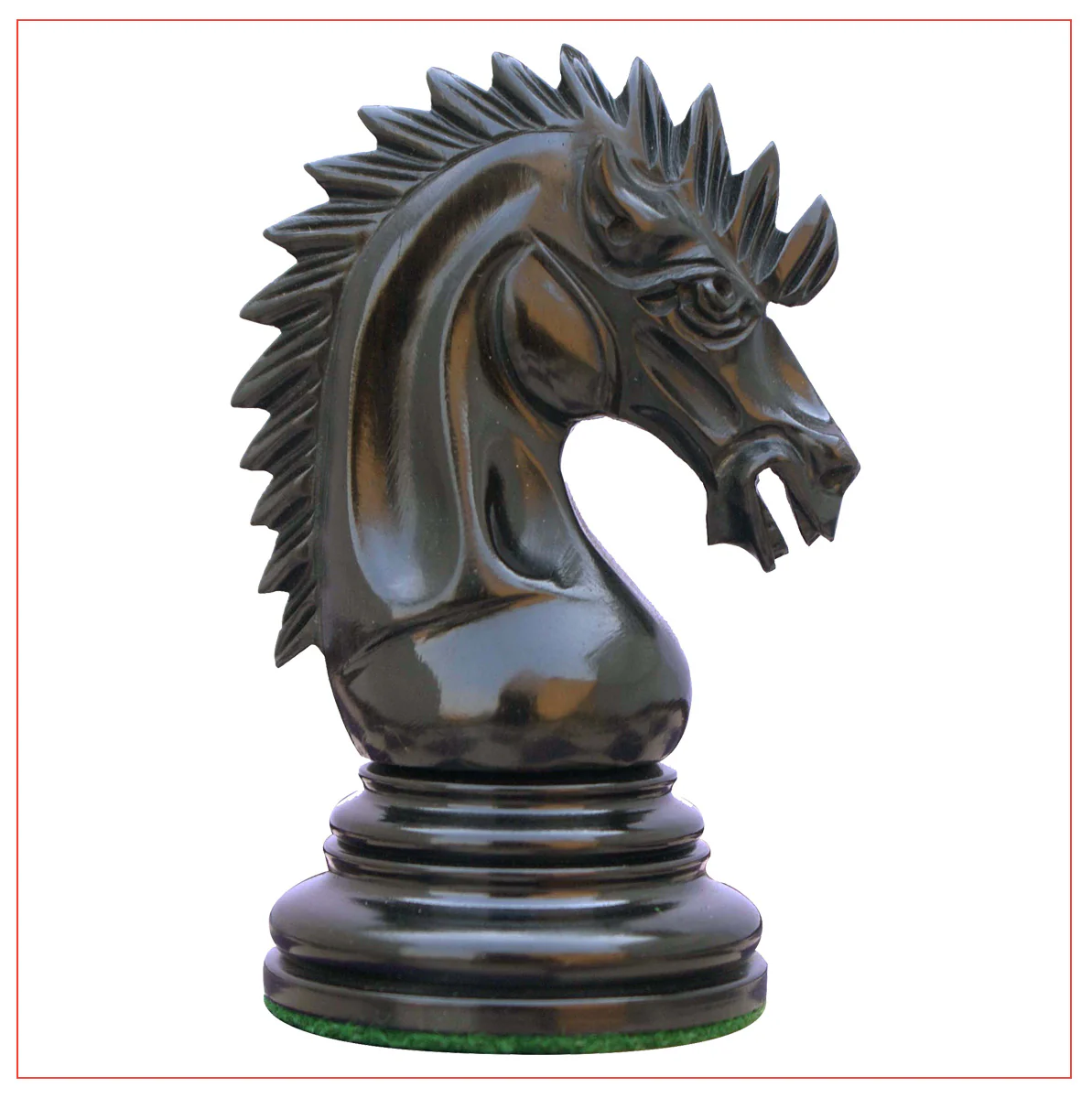 Thebes Series 4.4" Ebony Wood Staunton Chess Set - Image 7