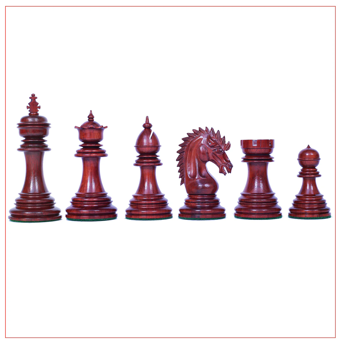 Thebes Series Luxury Staunton 4.4" Chess Set in Padouk wood - Image 3