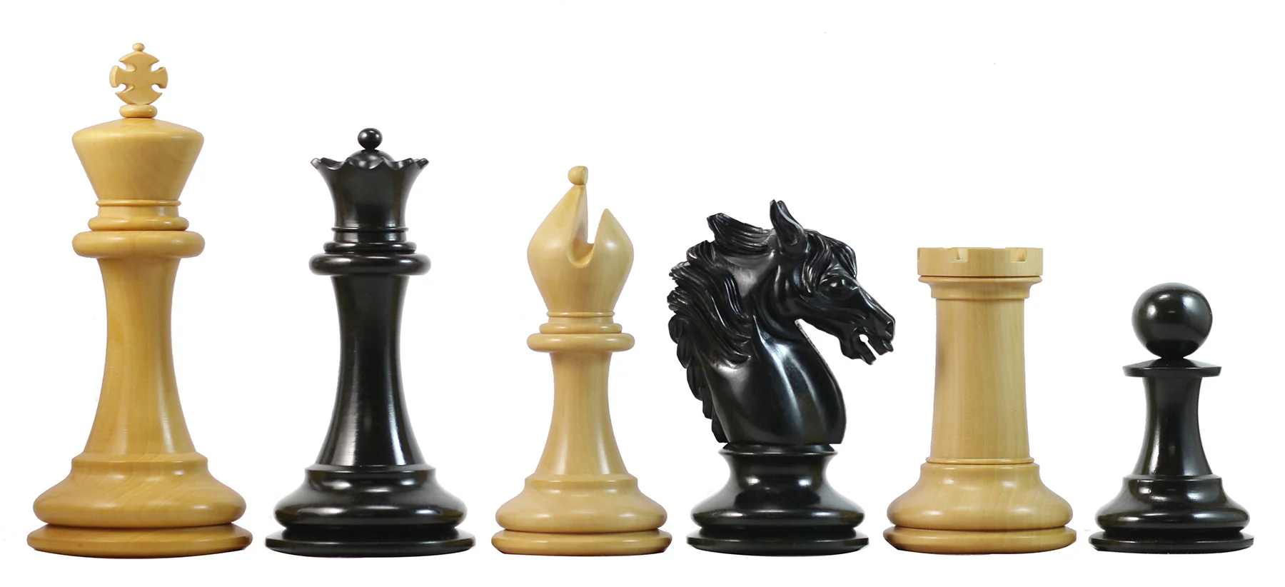 Victoria Series 4.4" Luxury Staunton  Ebony Wood Chess Set - Image 2