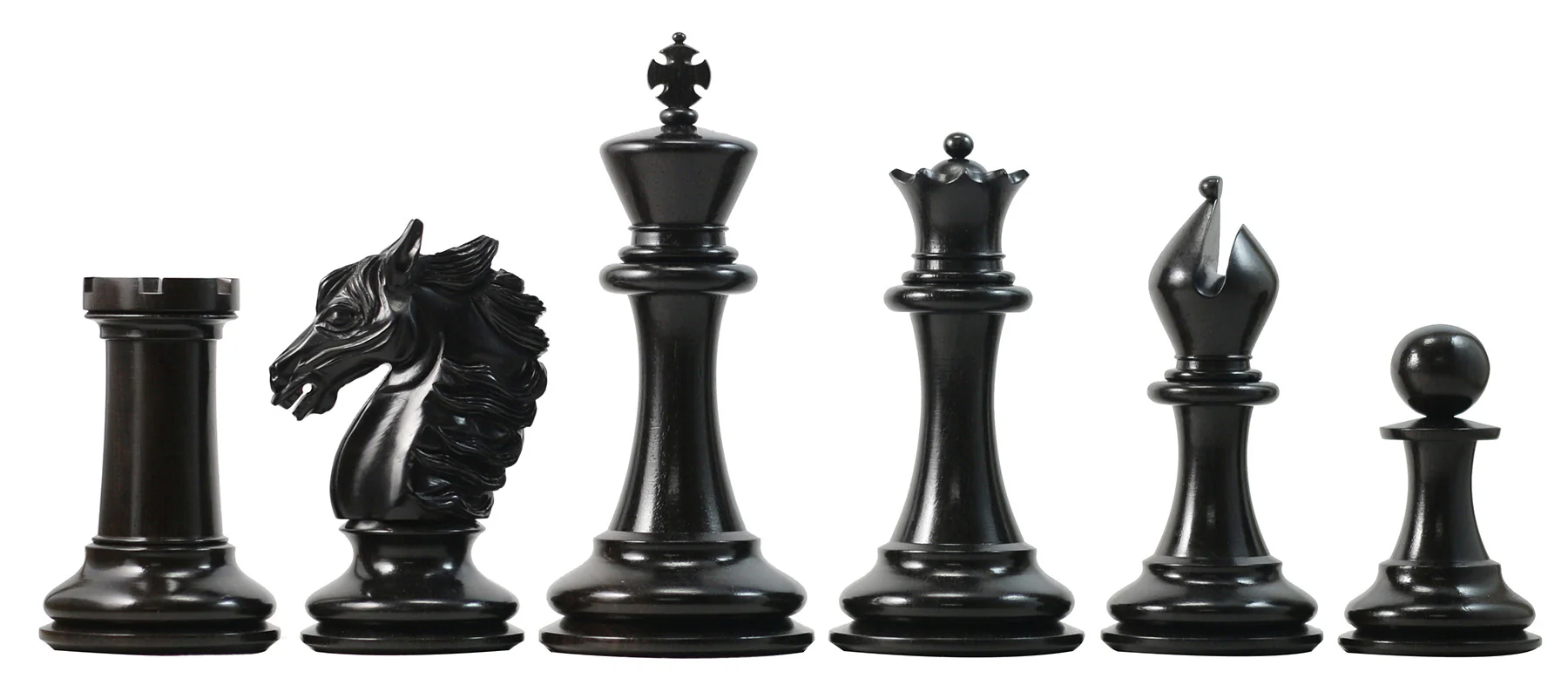 Victoria Series 4.4" Luxury Staunton  Ebony Wood Chess Set - Image 3