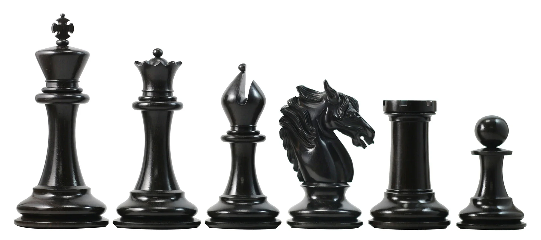 Victoria Series 4.4" Luxury Staunton  Ebony Wood Chess Set - Image 4