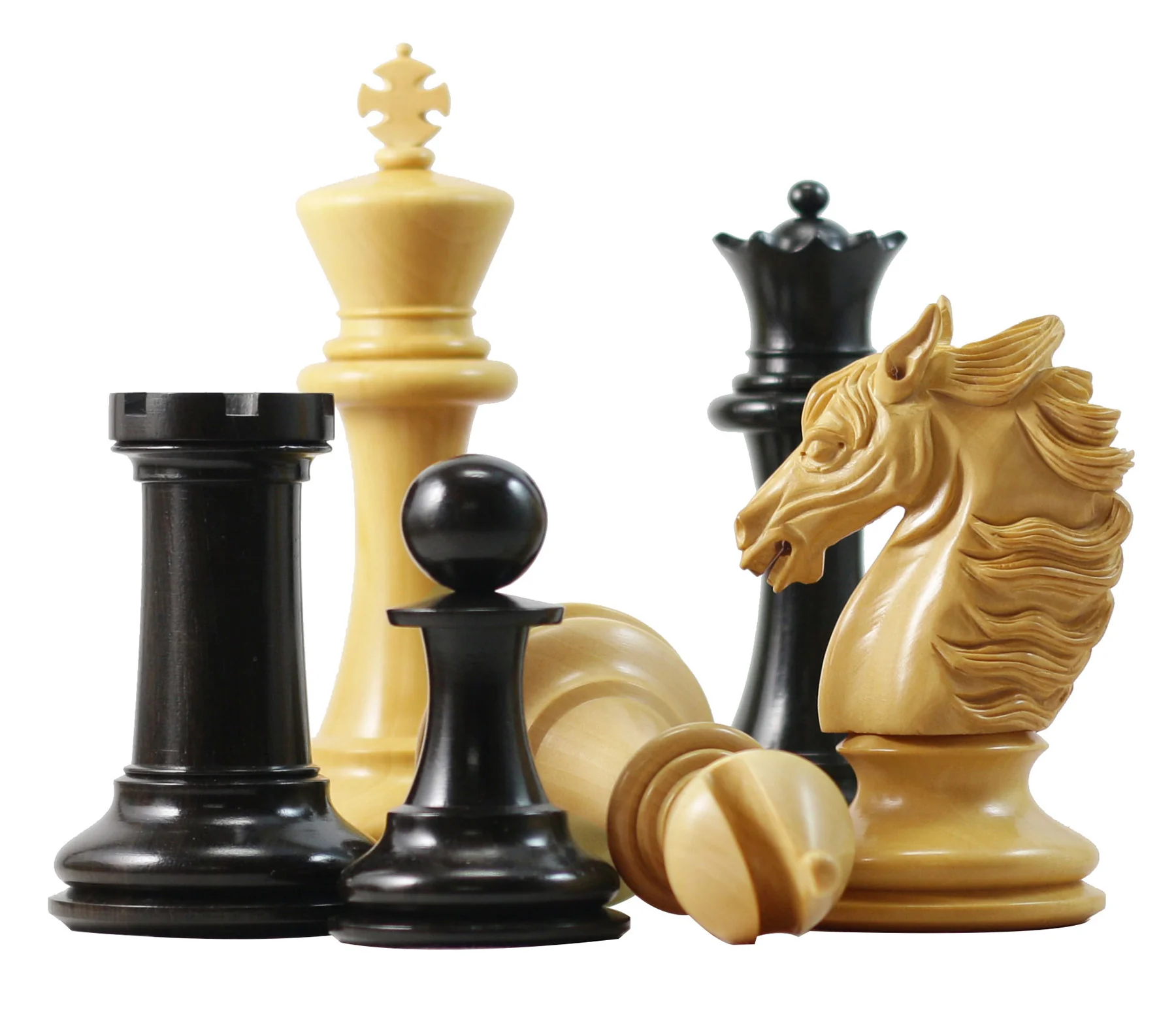 Victoria Series 4.4" Luxury Staunton  Ebony Wood Chess Set - Image 5