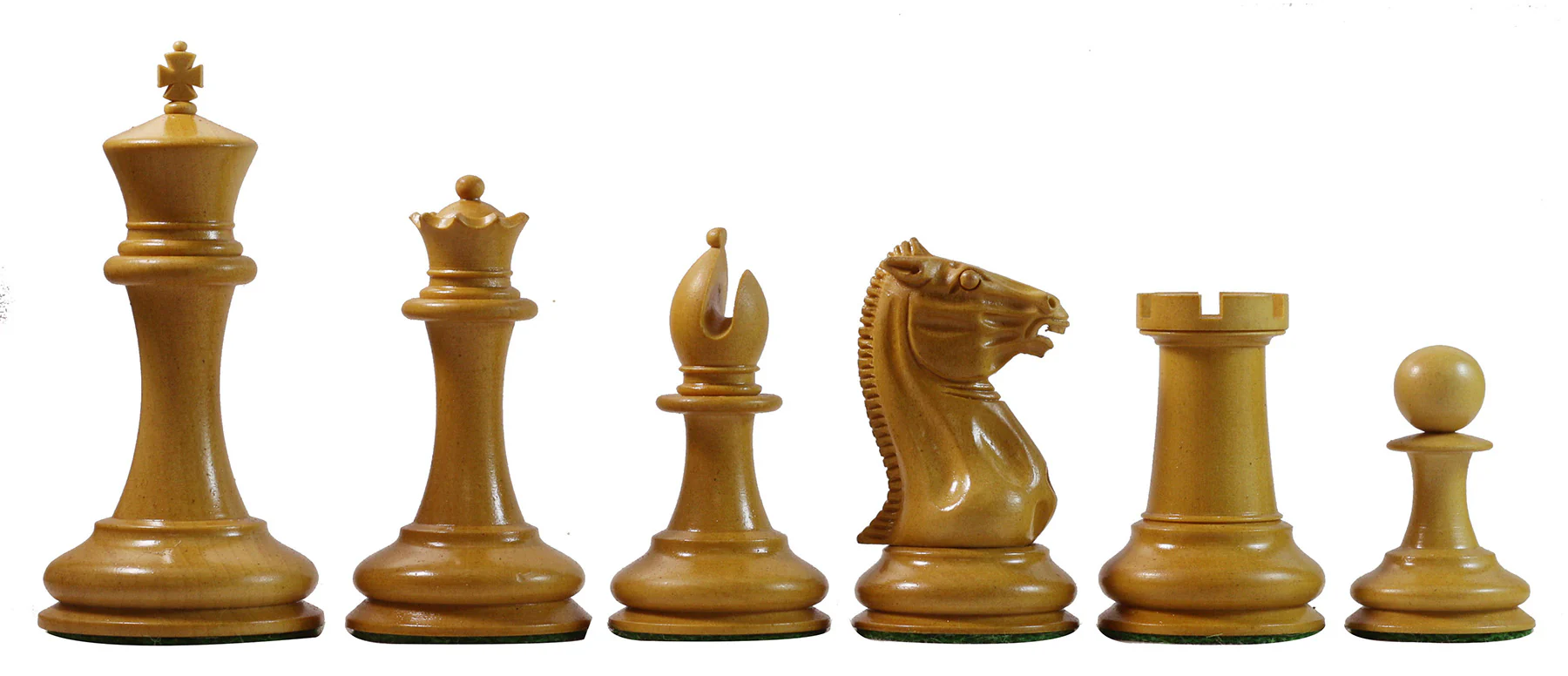 Morphy Cooke 1849-50 Vintage 3.5" Reproduction Chess Set in Antiqued Boxwood & Ebony - Image 3