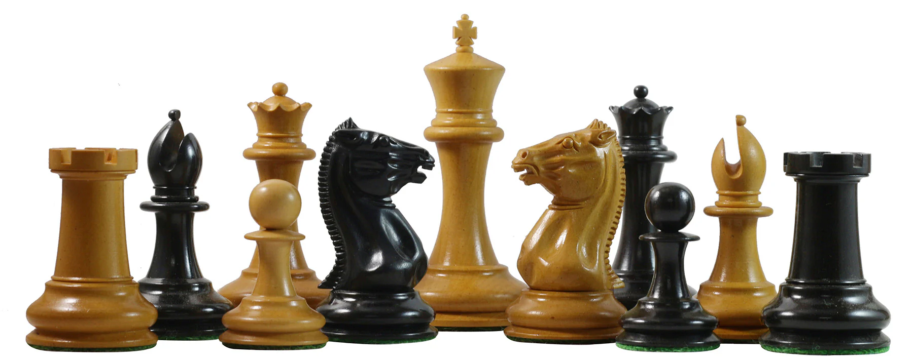 Morphy Cooke 1849-50 Vintage 3.5" Reproduction Chess Set in Antiqued Boxwood & Ebony - Image 7