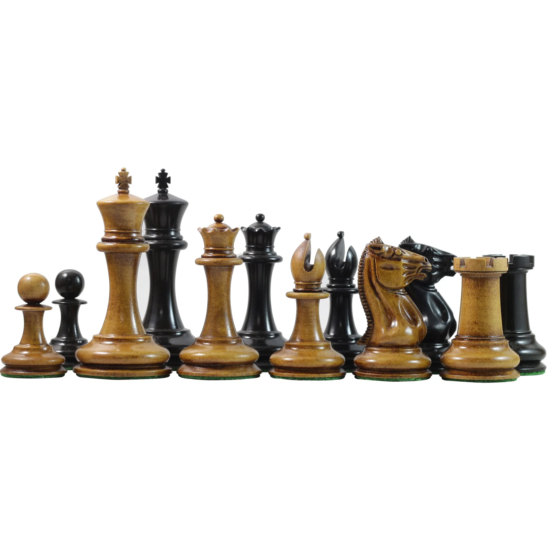 Morphy Cooke 1849-50 Vintage 3.5" Chess Design in Distressed Antique look and Ebony Wood - Image 3
