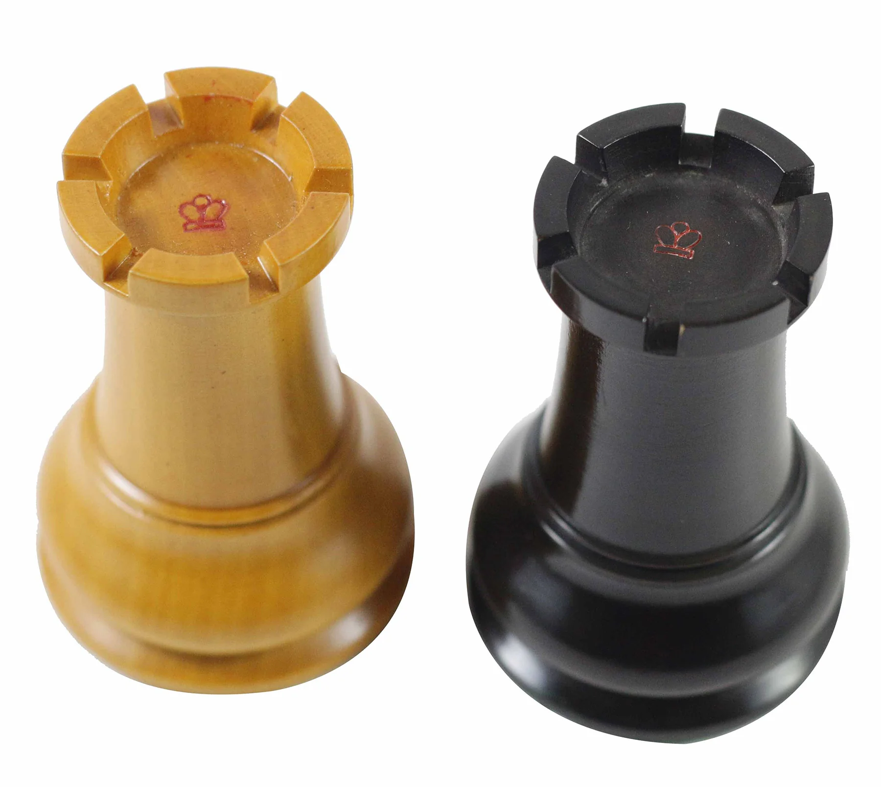 Jaques Reproduction 1850-55 Staunton 4.4" Ebony/ Antiqued Boxwood Chess Pieces - Image 11