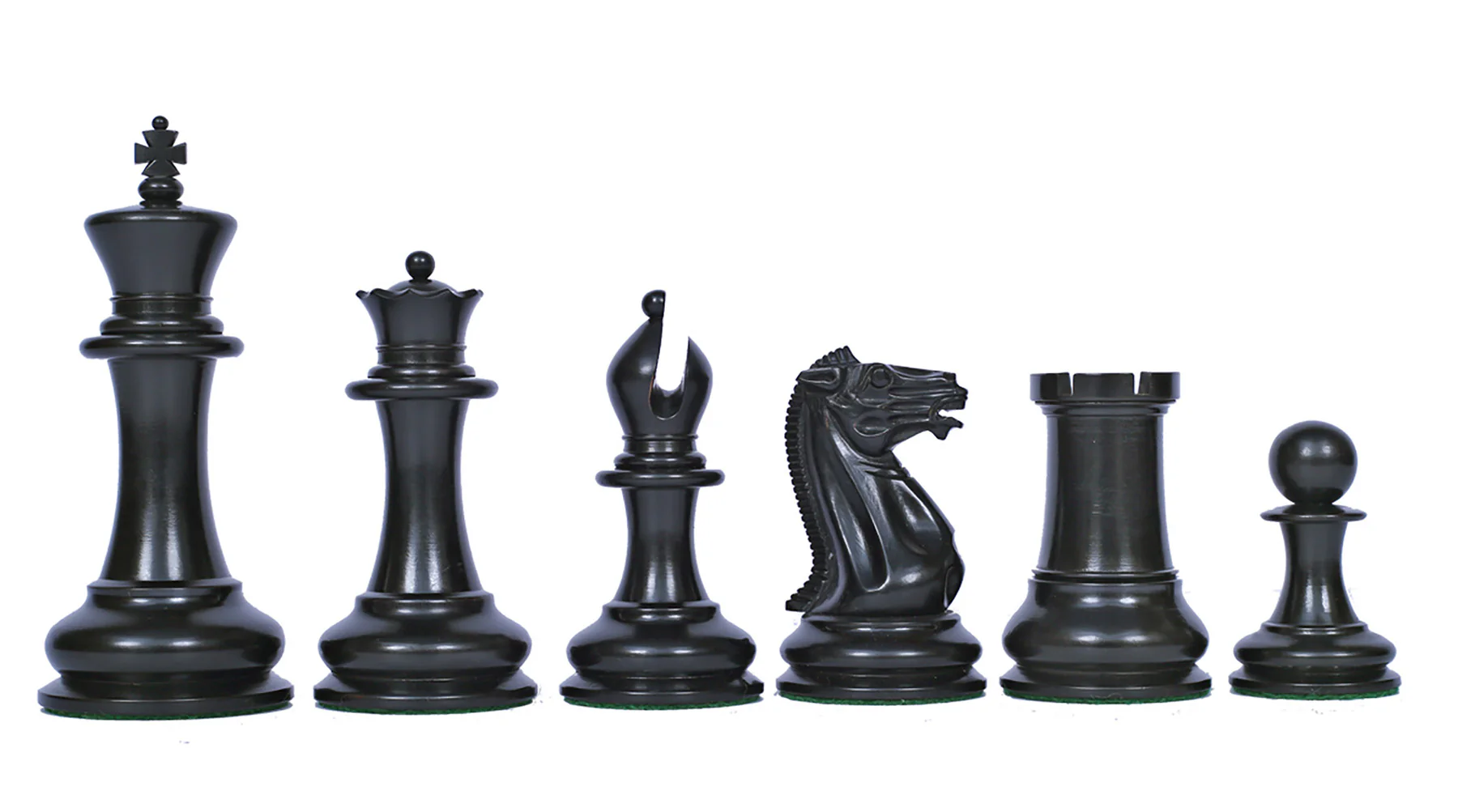 Jaques Reproduction 1850-55 Staunton 4.4" Ebony/ Antiqued Boxwood Chess Pieces - Image 13