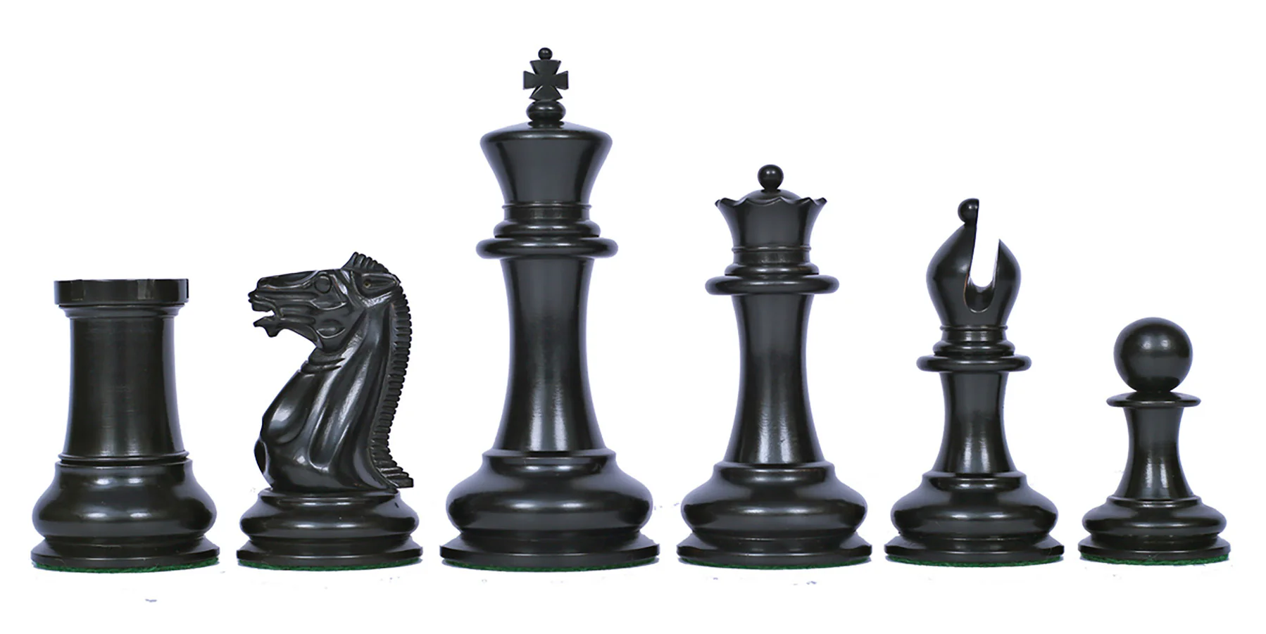 Jaques Reproduction 1850-55 Staunton 4.4" Ebony/ Antiqued Boxwood Chess Pieces - Image 14