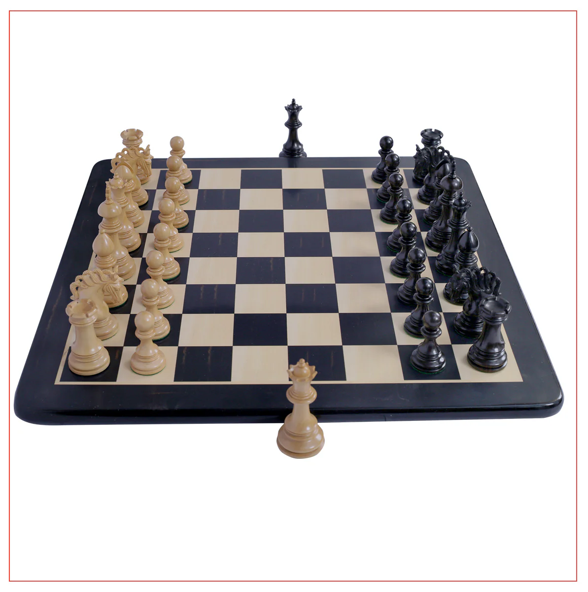 Westminster Series 4.4" Staunton Chess Set - Ebony Wood - Image 5