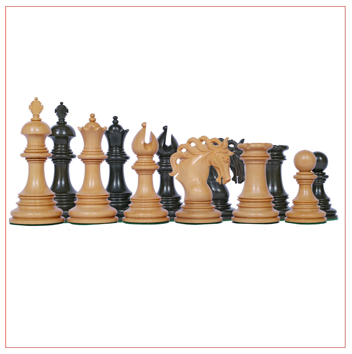 Westminster Series 4.4" Staunton Chess Set - Ebony Wood - Image 6