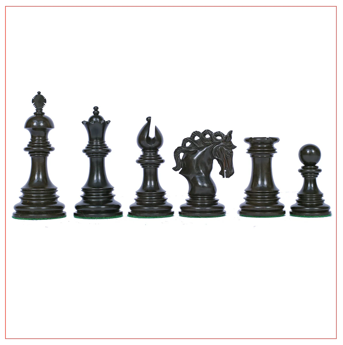 Westminster Series 4.4" Staunton Chess Set - Ebony Wood - Image 9