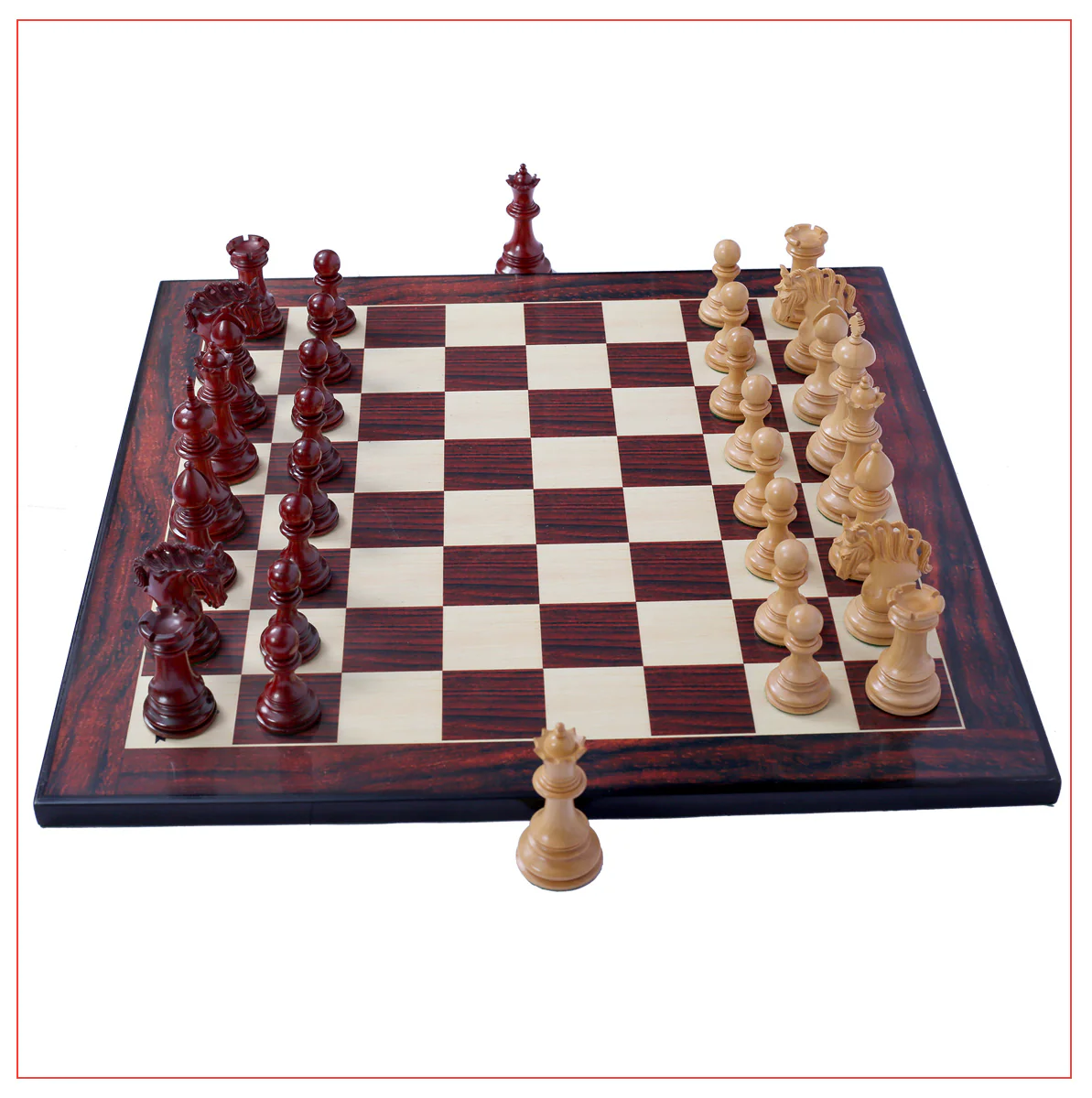 Westminster Series 4.4" Staunton Chess Set - Padouk Wood - Image 3