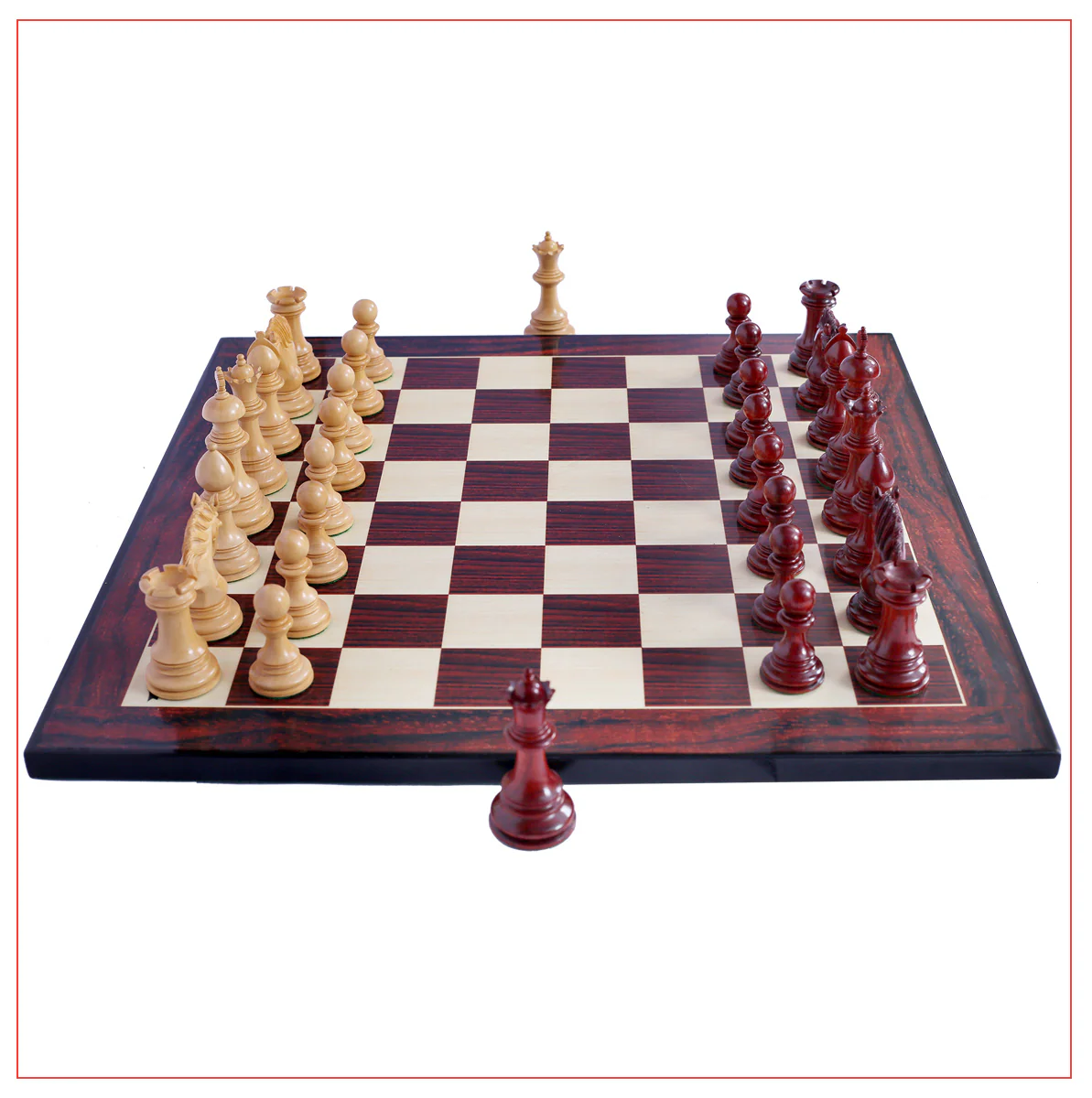 Westminster Series 4.4" Staunton Chess Set - Padouk Wood - Image 4