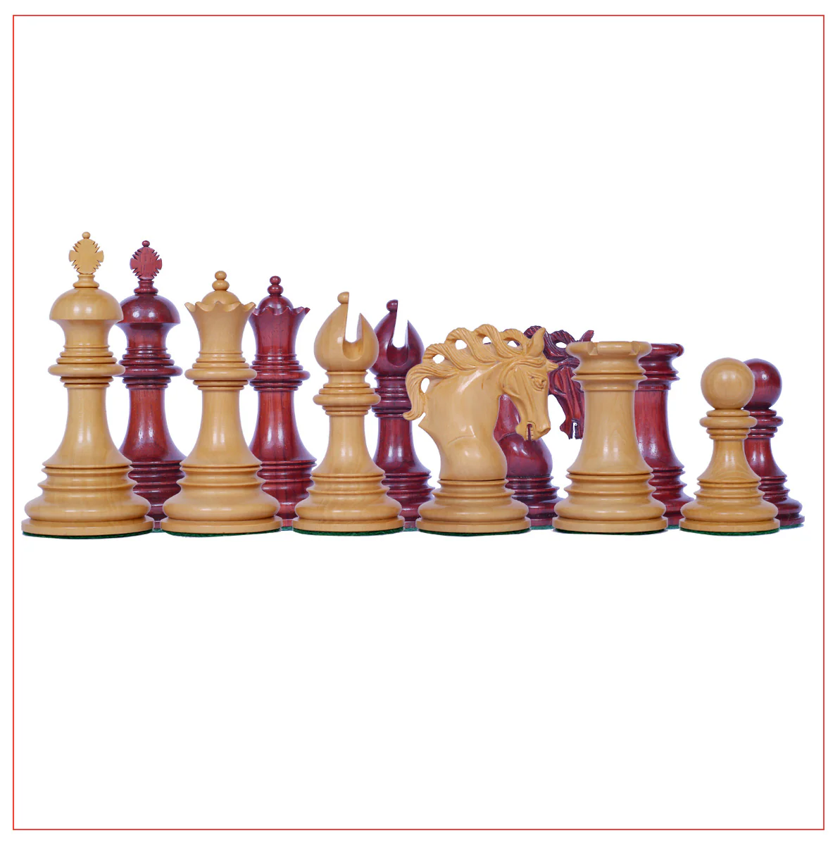 Westminster Series 4.4" Staunton Chess Set - Padouk Wood - Image 6